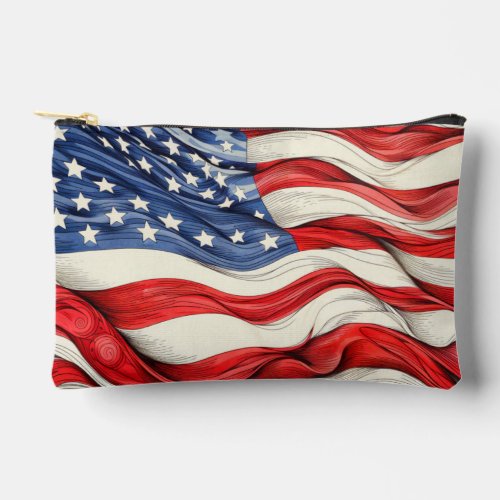 United States American Flag Accessory Pouch