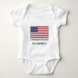 United States (American) Flag Baby Bodysuit