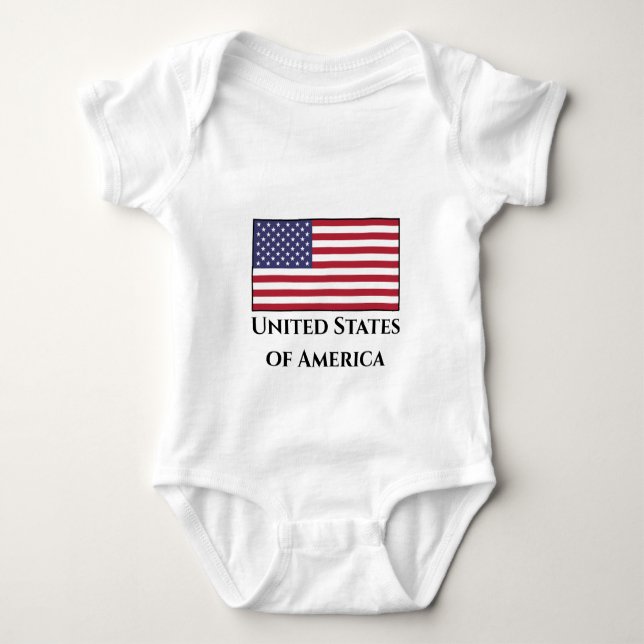 United States (American) Flag Baby Bodysuit (Front)