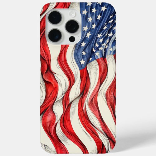 United States American Flag iPhone 15 Pro Max Case