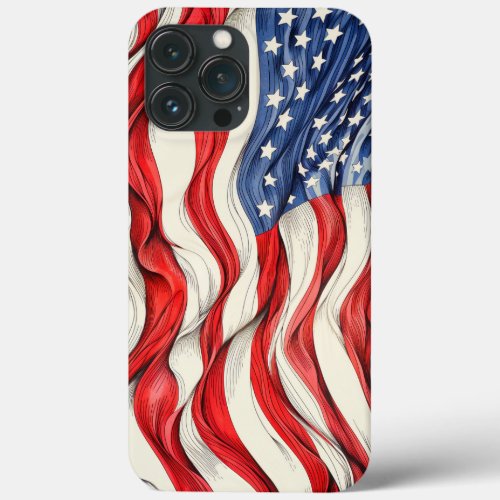 United States American Flag iPhone 13 Pro Max Case