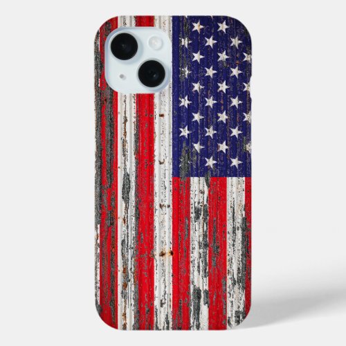 United States American Flag iPhone 15 Case