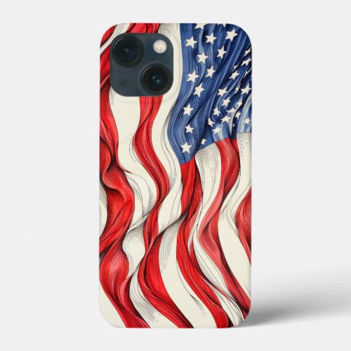 United States American Flag iPhone 13 Mini Case