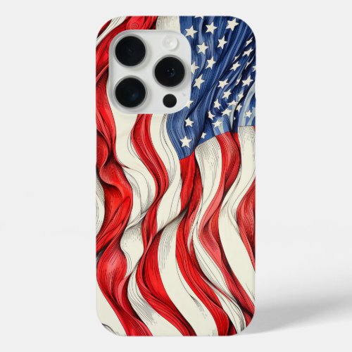 United States American Flag iPhone 15 Pro Case