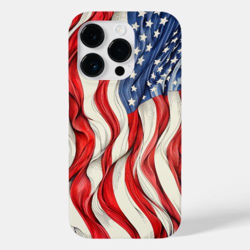 United States American Flag Case_Mate iPhone 14 Pro Case