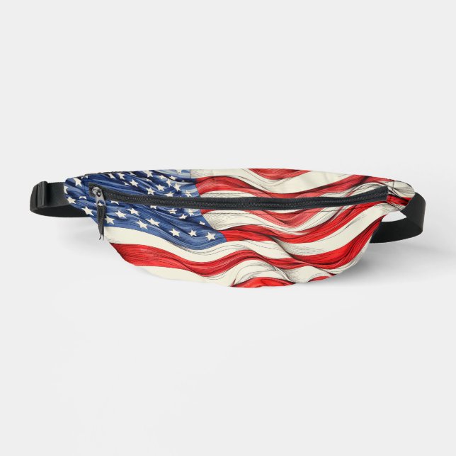United States American Flag Fanny Pack (Front)