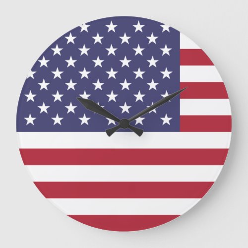 United States American Flag Large Clock