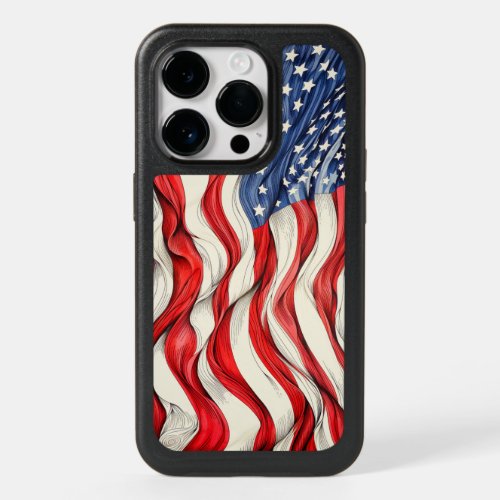 United States American Flag OtterBox iPhone 14 Pro Case