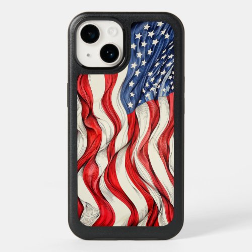 United States American Flag OtterBox iPhone 14 Case