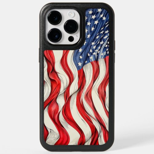 United States American Flag OtterBox iPhone 14 Pro Max Case