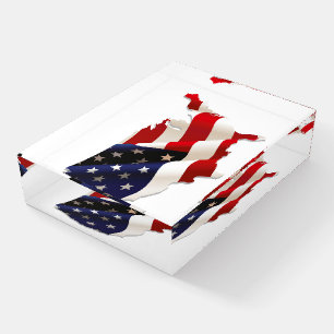 United States American Flag Paperweight