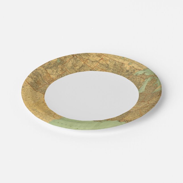 United States and Territories Paper Plates (Angled)