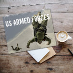 United States Armed Forces Military Photo Calendar<br><div class="desc">This patriotic calendar honors the United States Armed Forces. Featuring equipment and action shots of various branches of military service.</div>