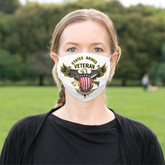 United States Armed Forces Veteran Adult Cloth Face Mask (Outside)