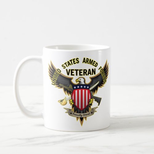 United States Armed Forces Veteran Proudly Served Coffee Mug