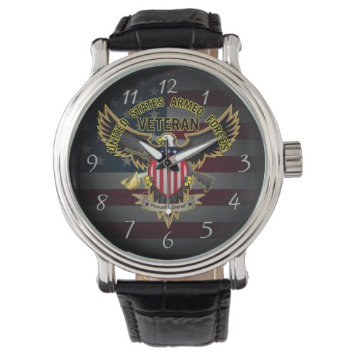United States Armed Forces Veteran Proudly Served Watch