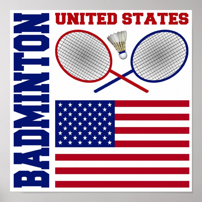 United States Badminton Poster (Front)