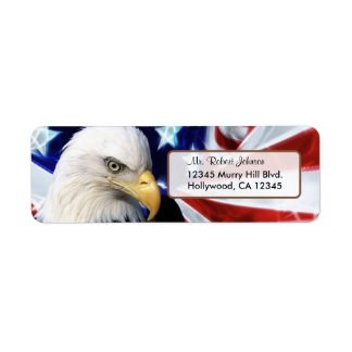 United States Bald Eagle Return Address Label