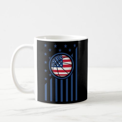 United States Basketball Fan Patriotic July 4Th Pr Coffee Mug