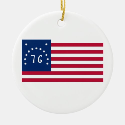 United States Bennington Flag Spirit of 76 Ceramic Ornament