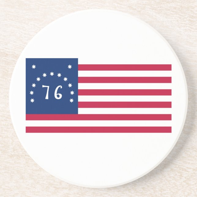 United States Bennington Flag Spirit of 76 Sandstone Coaster (Front)