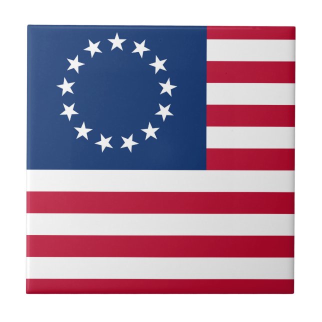 United States Betsy Ross Flag Ceramic Tile (Front)