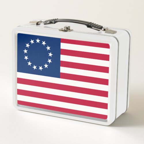 United States Betsy Ross Flag Metal Lunch Box