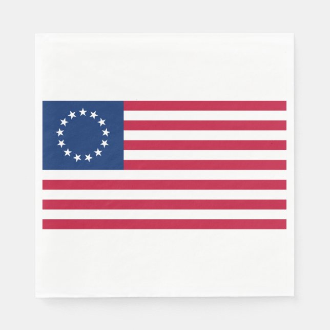 United States Betsy Ross Flag Napkins (Front)