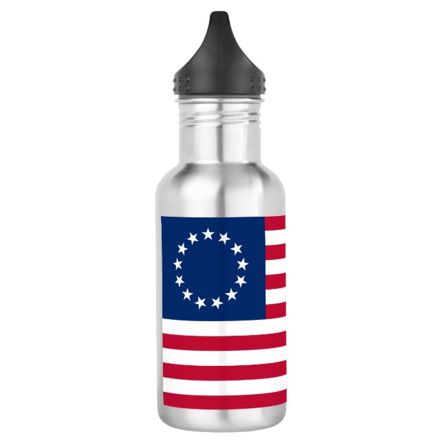 United States Betsy Ross Flag Stainless Steel Water Bottle (Left)
