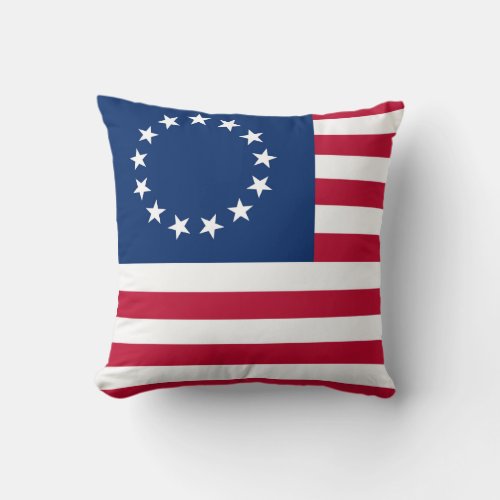 United States Betsy Ross Flag Throw Pillow