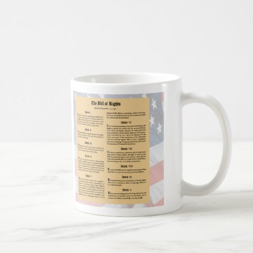 United States Bill of Rights Coffee Mug