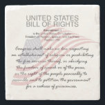 United States Bill Of Rights. First Amendment Stone Coaster<br><div class="desc">United States Bill Of Rights. Amendment 1 to the United States Constitution. Freedom of Religion, Speech, and the Press. Congress shall make no law respecting an establishment of religion or prohibiting the free exercise thereof, or abridging the freedom of speech or of the press, or the right of the people...</div>