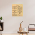 United States Bill of Rights First Ten Amendments Poster | Zazzle