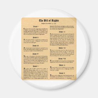 United States Bill of Rights Magnet