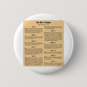 United States Bill of Rights Pinback Button