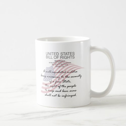 United States Bill Of Rights Second Amendment Coffee Mug