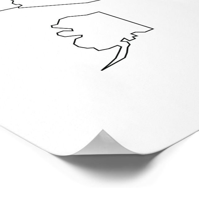 United States Blank Map Us Outline Poster Zazzlecom Map Outline