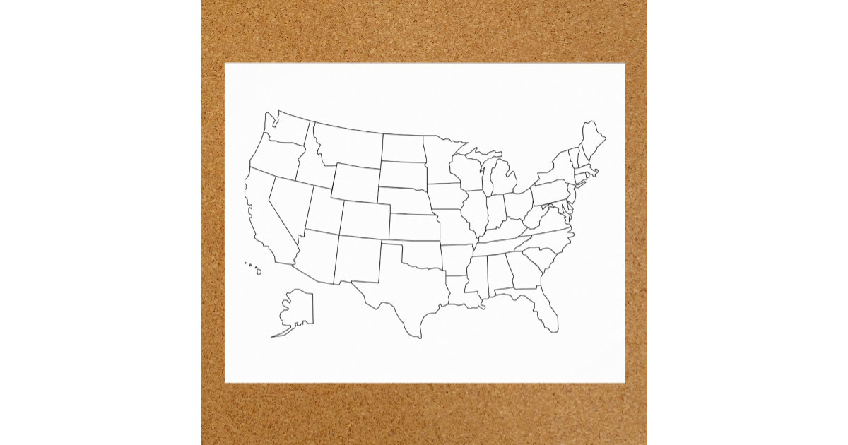 blank us map with state outlines