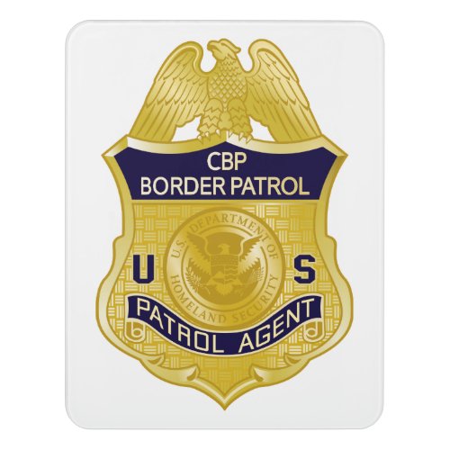 United States Border Patrol Badge Immigration Door Sign