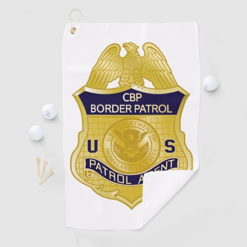 United States Border Patrol Badge Immigration Golf Towel