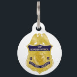 United States Border Patrol Badge Immigration Pet ID Tag<br><div class="desc">United States Border Patrol Badge Immigration insignia. Great gift for border patrol officer,  border patrol agent and border patrol veteran.</div>