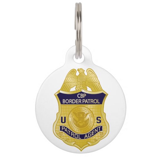 United States Border Patrol Badge Immigration Pet ID Tag