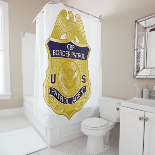United States Border Patrol Badge Immigration Shower Curtain
