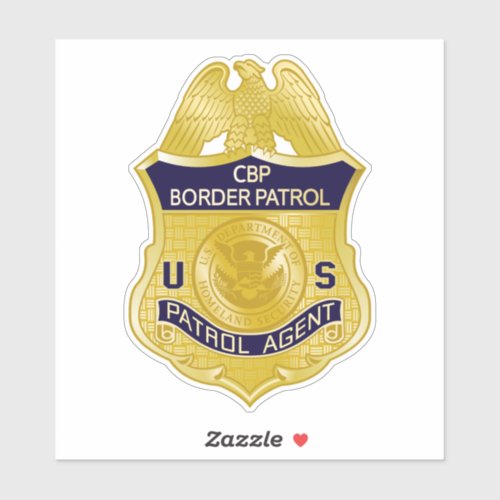 United States Border Patrol Badge Immigration Sticker