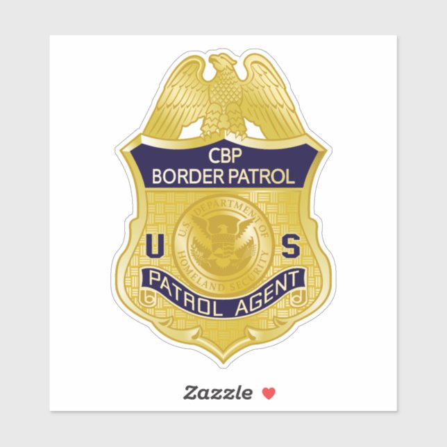 United States Border Patrol Badge Immigration Sticker (Sheet)