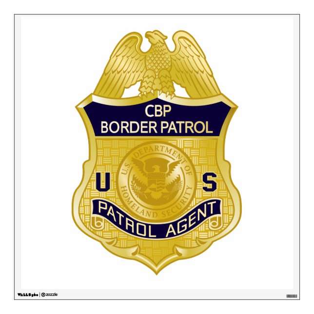 United States Border Patrol Badge Immigration Wall Decal (Front)