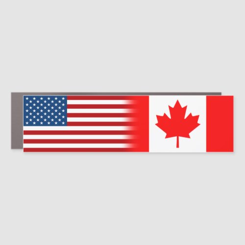 United States Canada Canadian American Bumper Car Magnet