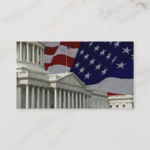 Customizable United States Capital &amp; Flag Business Card Template