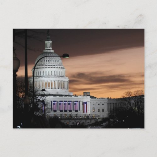 United States Capitol Building at Dusk Postcard