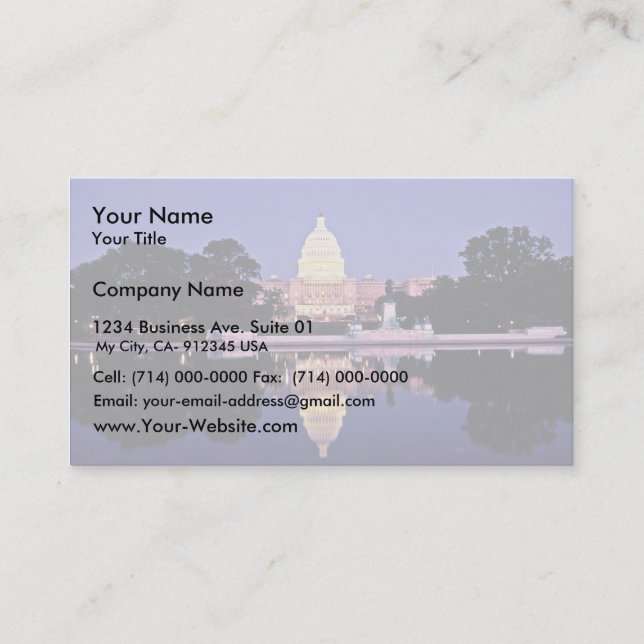 United States Capitol Business Card (Front)